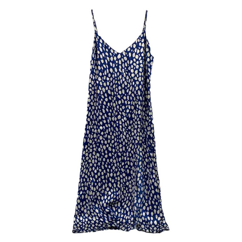 Reformation Blue White Spotted Silk Midi Dress | Women’s M